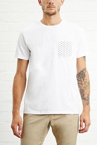 21 Men Men's  Paisley-pocket Tee