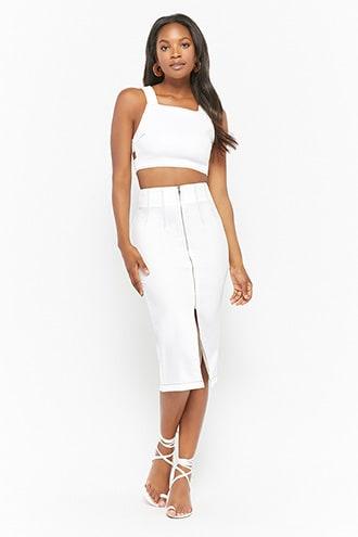 Forever21 Contrast Stitching Pencil Skirt
