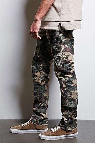 Forever21 Jordan Craig Camo Moto Pants