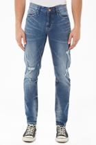 Forever21 Faded Wash Distressed Jeans