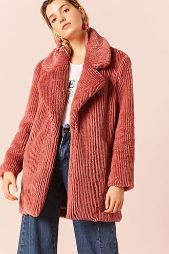 Forever21 Ribbed Faux Fur Jacket