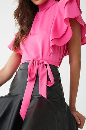 Forever21 Flounce Belted Top