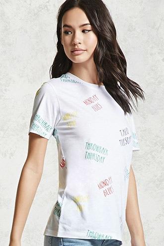 Forever21 Monday Blues Graphic Tee