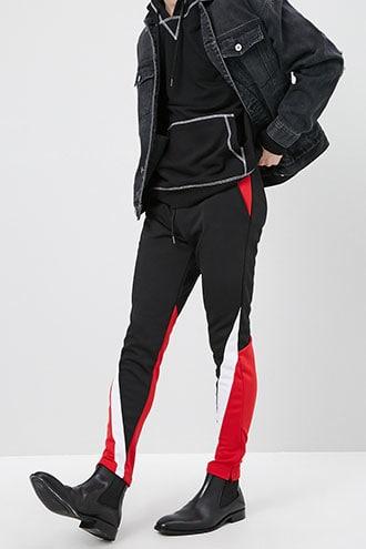Forever21 Colorblock Ankle-zip Track Pants