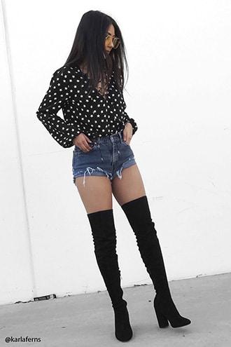 Forever21 Lace-up Star Print Top