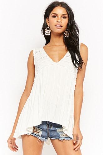 Forever21 Plunging Shirred Top