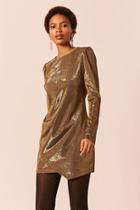 Forever21 Ruched Metallic Mini Dress