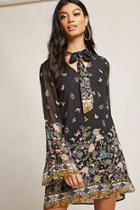 Forever21 Floral Pussycat Bow Dress