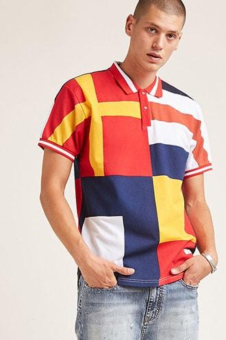 Forever21 Reason Colorblocked Polo Shirt