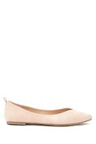 Forever21 Women's  Blush Pointed Faux Suede Flats