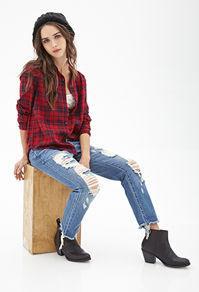Forever21 Micro-plaid Shirt