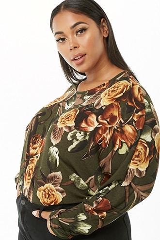 Forever21 Plus Size Floral Dolman Top
