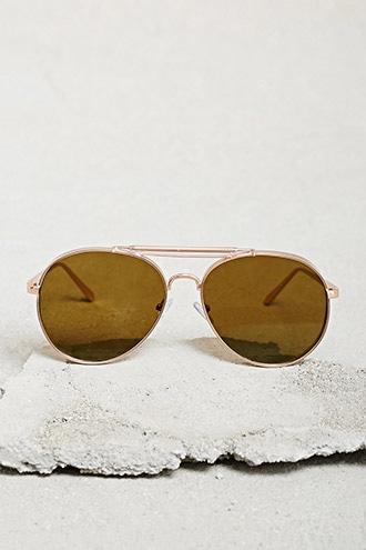 21 Men Men Flat Aviator Sunglasses