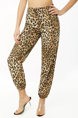Forever21 Leopard Print Wind Pants