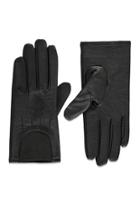 Forever21 Faux Leather Gloves (black)