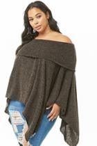 Forever21 Plus Size Foldover Off-the-shoulder Poncho