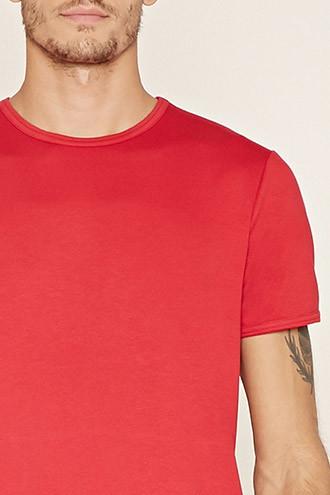 21 Men Men's Red Crew Neck Tee