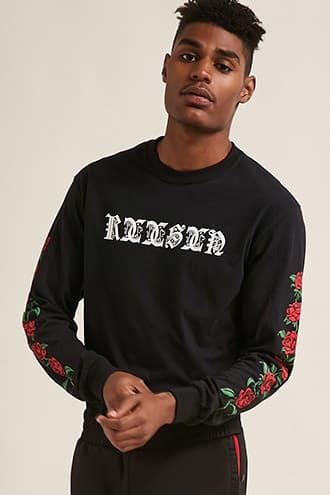 Forever21 Reason Rose Graphic Logo Tee