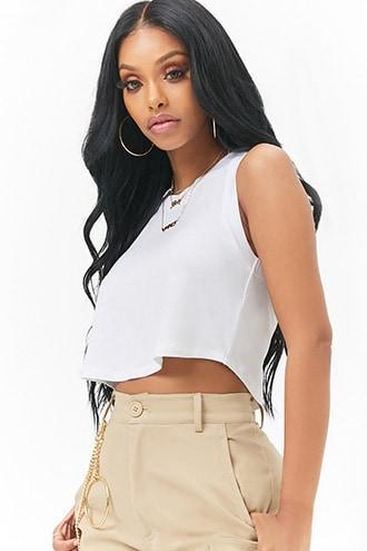 Forever21 Relaxed Cropped Tank Top