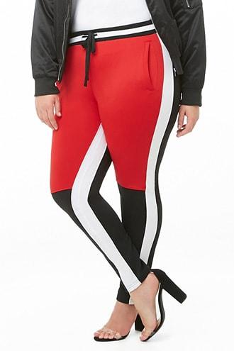 Forever21 Plus Size Colorblock Track Pants