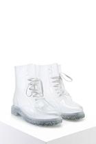 Forever21 Glitter Sole Jelly Boots