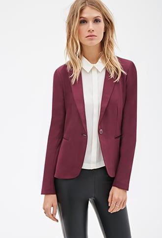 Forever21 Contemporary Classic Single-button Blazer