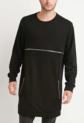 21 Men Zippered French Terry Sweatshirt