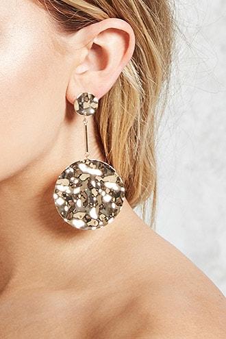 Forever21 Hammered Doorknocker Earrings