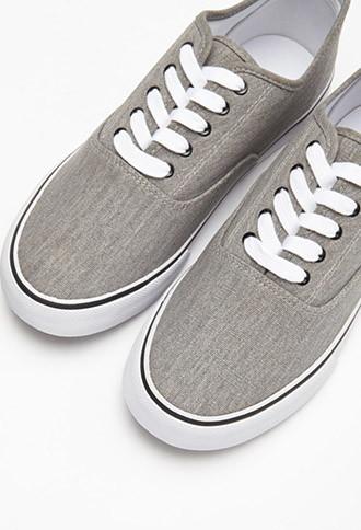 21 Men Men's  Classic Lace-up Sneakers (grey)