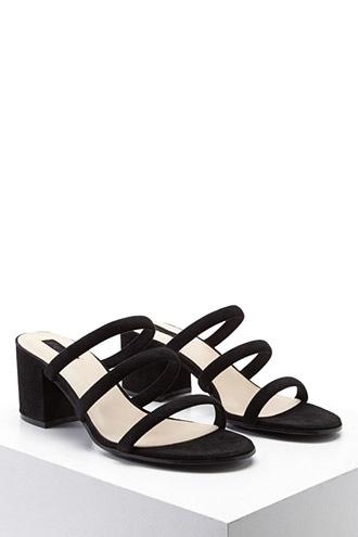 Forever21 Strappy Faux Suede Mules