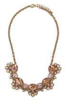 Forever21 Peach & Gold Faux Gem Statement Necklace
