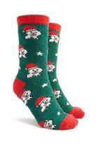 Forever21 Fuzzy Christmas Dog Print Socks