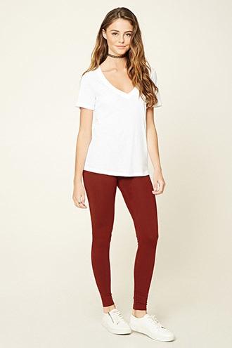 Forever21 Plus Women's  Ginger Organic Cotton-blend Leggings