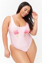 Forever21 Plus Size Ice Cream Cone One-piece Swimsuit