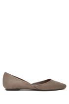 Forever21 Women's  Grey Faux Suede Flats