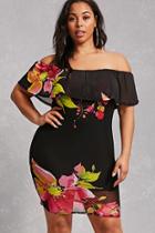 Forever21 Plus Size Floral Mesh Dress