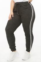 Forever21 Plus Size Brushed Side-striped Joggers