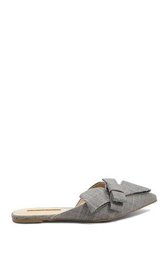 Forever21 Plaid Bow Slide Mules