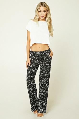 Forever21 Cat Print Pj Pants