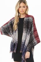 Forever21 Multicolor Brushed Knit Poncho