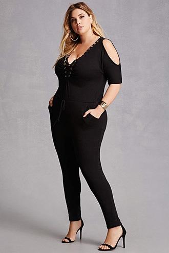 Forever21 Plus Size Grommet Jumpsuit