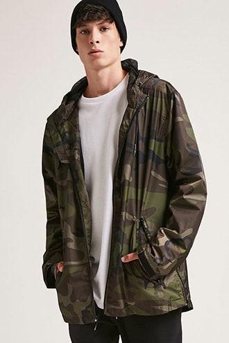 Forever21 Jordan Craig Camo Print Windbreaker