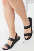Forever21 Faux Leather Strappy Sandals (wide)