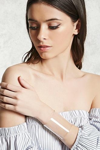 Forever21 Clear Cutout Cuff Bracelet