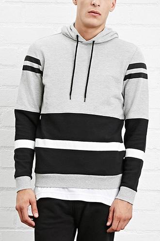 21 Men Men's  Colorblock Drawstring Hoodie