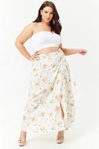 Forever21 Plus Size Floral Maxi Wrap Skirt