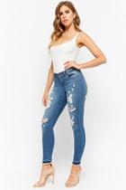Forever21 High-rise Distressed Skinny Jeans