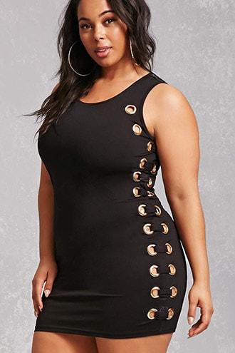 Forever21 Plus Size Grommet Bodycon Dress