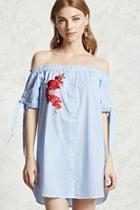 Forever21 Applique Off-the-shoulder Dress