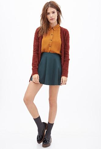 Forever21 Dotted Crepe Blouse